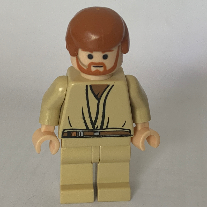 LEGO Obi-Wan Kenobi, Tan Plain Legs, Headset (fig-003691)