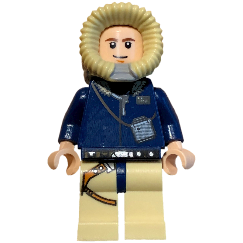 LEGO Han Solo, Hoth Outfit, Dark Blue Hood, White Pupils (fig-003702)