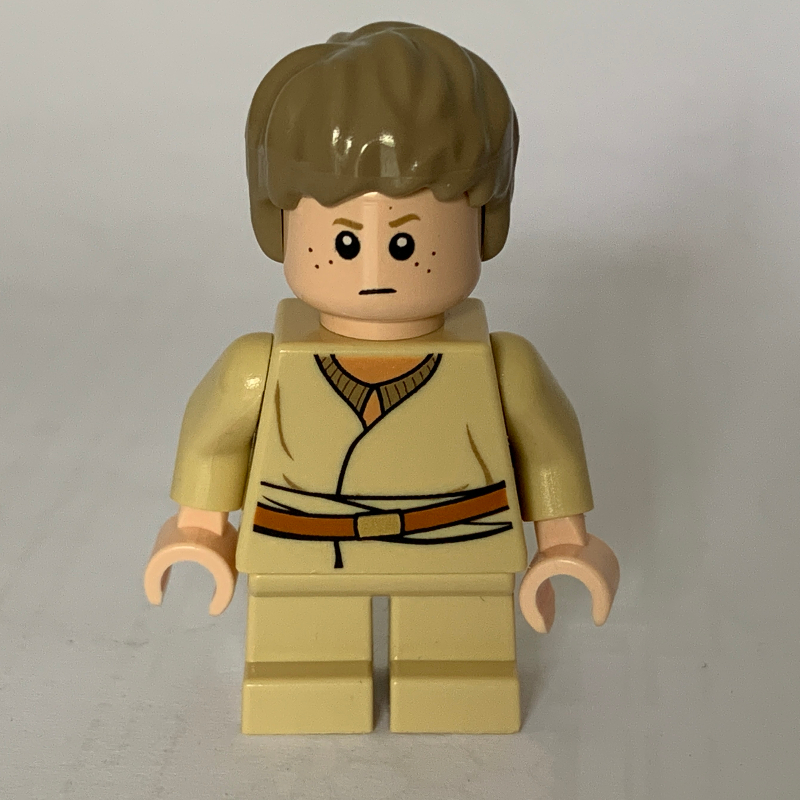 LEGO Anakin Skywalker, Child, Dark Tan Hair, White Pupils, Printed Goggles (fig-003703)
