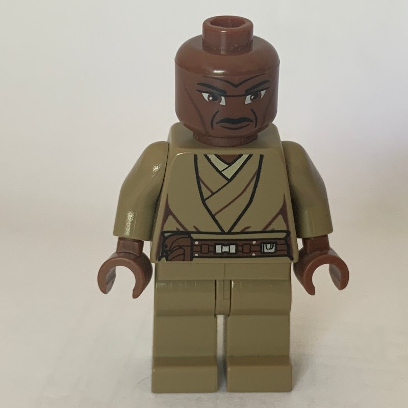 LEGO Mace Windu, Dark Tan Plain Legs (Clone Wars) (fig-003711)