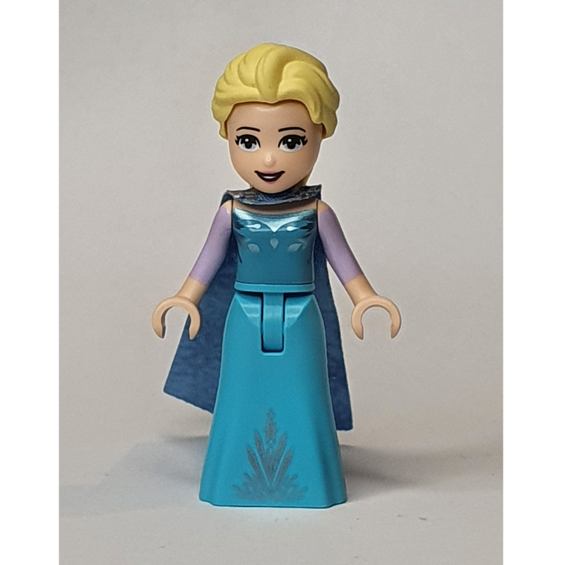 LEGO Elsa - Medium Azure Dress, Medium Blue Cape - Open Mouth (fig-003752)