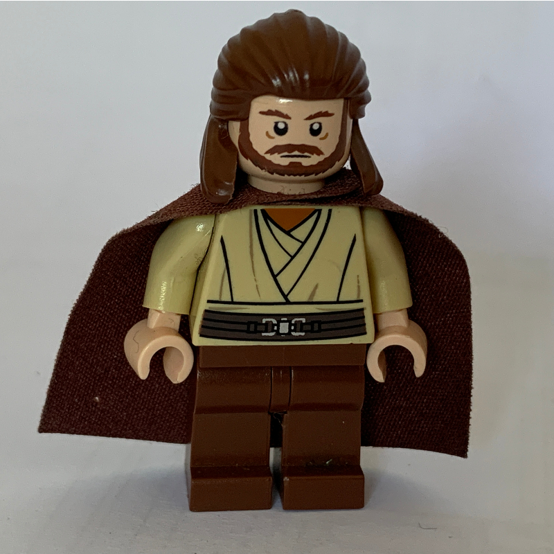 LEGO Qui-Gon Jinn, Plain Reddish Brown Legs (3626b Head) (fig-003775)