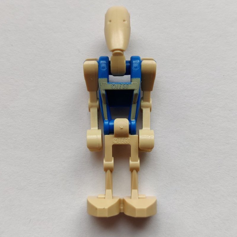 LEGO Battle Droid Pilot, Blue Torso with Tan Print, Two Bent Arms (fig-003794)