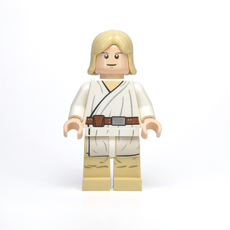LEGO Luke Skywalker, White Robe, Straight Tan Hair, White Pupils, 3626bpr9995 (fig-003833)