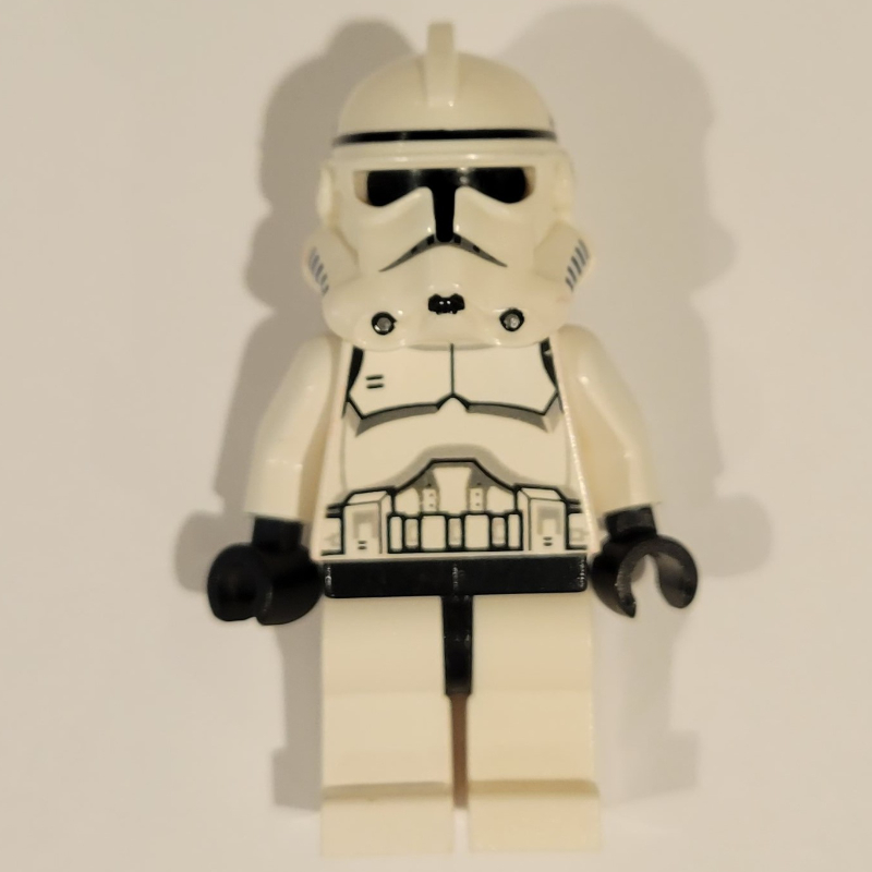 LEGO Clone Trooper, Phase II Armor, Plain Black Head, Dotted Mouth (fig-003835)