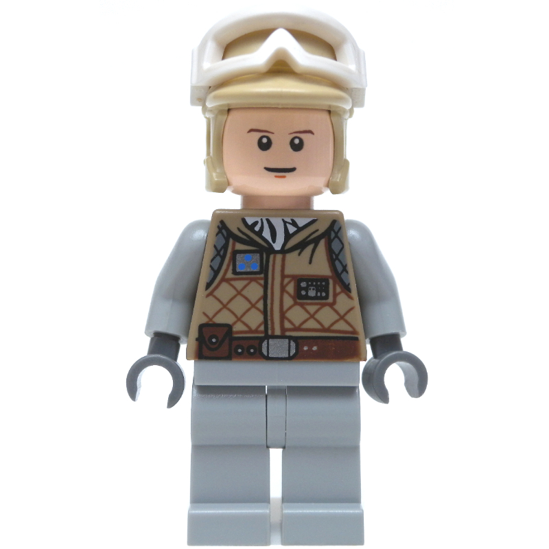 LEGO Luke Skywalker, Hoth Outfit, Tan Hat, Light Bluish Gray Legs (fig-003837)