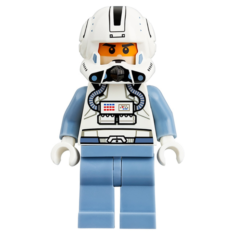 LEGO Clone Pilot, Open Helmet with Black Markings (fig-003841)