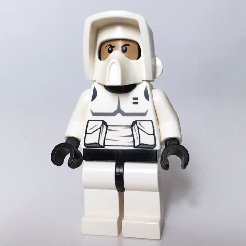 LEGO Scout Trooper, Printed Black Head, White Legs (fig-003863)