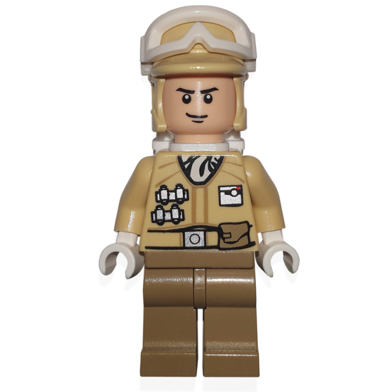 LEGO Rebel Trooper in Hoth Uniform, Tan Hat, Black Chin Line (fig-003870)