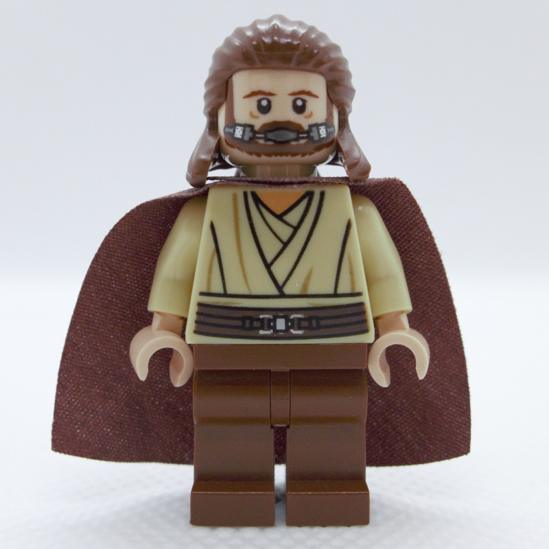 LEGO Qui-Gon Jinn, Plain Reddish Brown Legs (3626c Head) (fig-003879)
