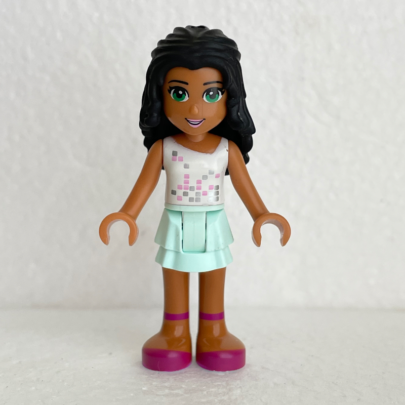 LEGO Chloe - White Top, Light Aqua Skirt (fig-003909)