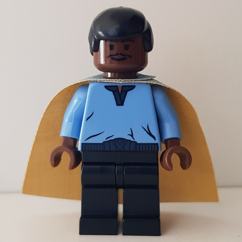 LEGO Lando Calrissian, Yellow and Blue Cape (3626b Head) (fig-003910)