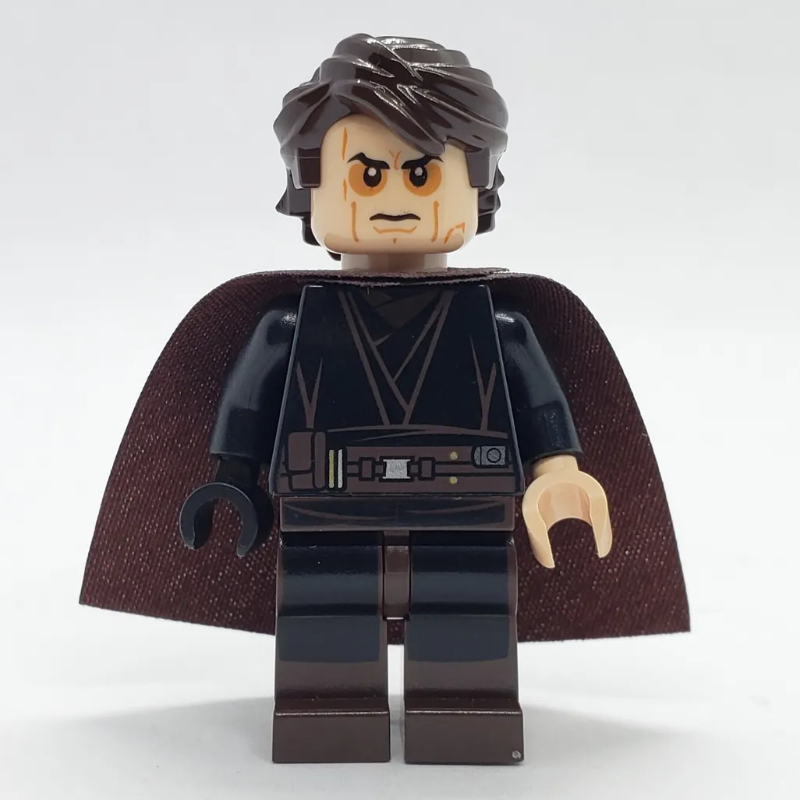 LEGO Anakin Skywalker, Black Robe, Angry Face with Shadowed Eyes and Cape (fig-003921)