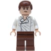 Han Solo, White Shirt, Reddish Brown Legs, Dual Sided Head Closed Mouth / Closed Eyes