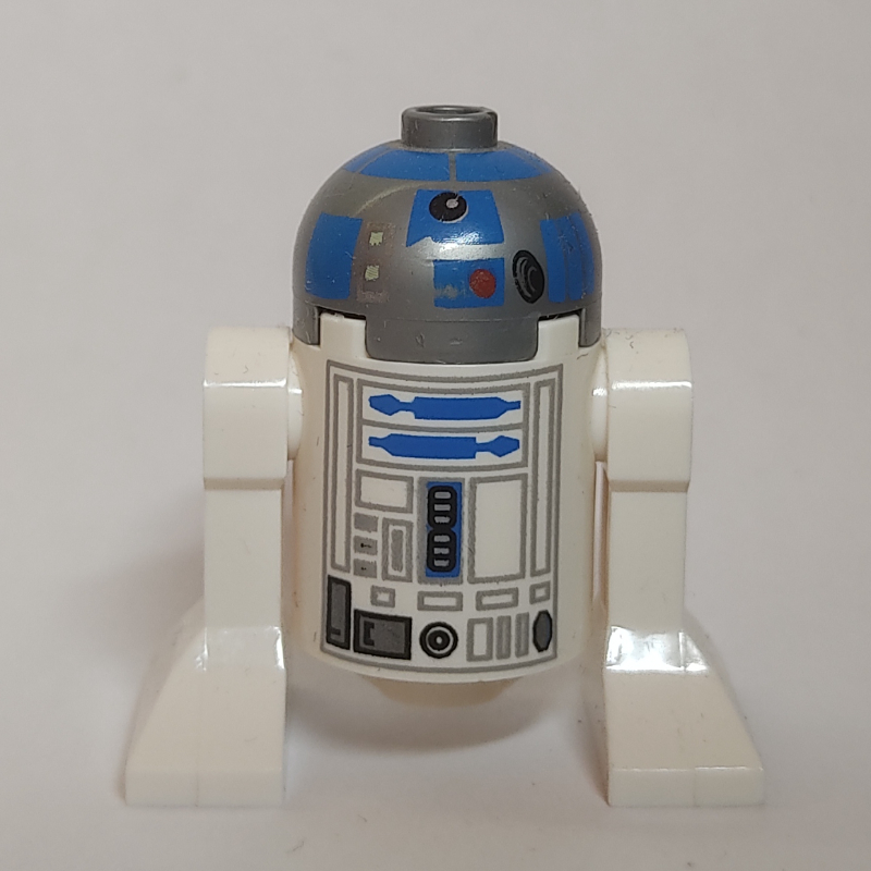 LEGO Astromech Droid, R2-D2, Flat Silver Dome, Blue Print (fig-003935)
