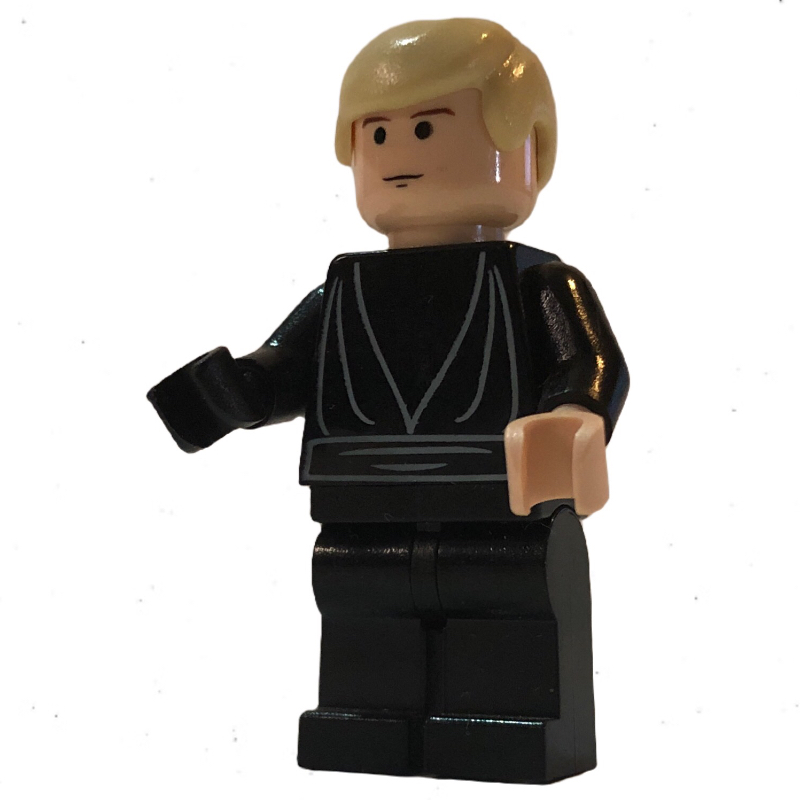 LEGO Luke Skywalker, Black Robes, Black Eyes, Black Right Hand (fig-003958)