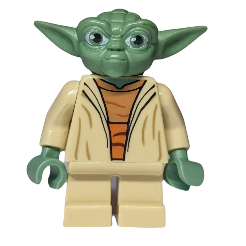 LEGO Yoda, Sand Green Head with White Hair (Clone Wars) (fig-003965)