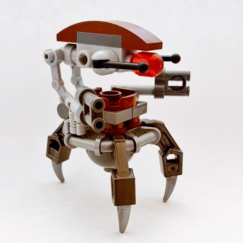 LEGO Droideka / Destroyer Droid, Reddish Brown Shell, Pearl Dark Gray Legs, No Back Armor (fig-003976)