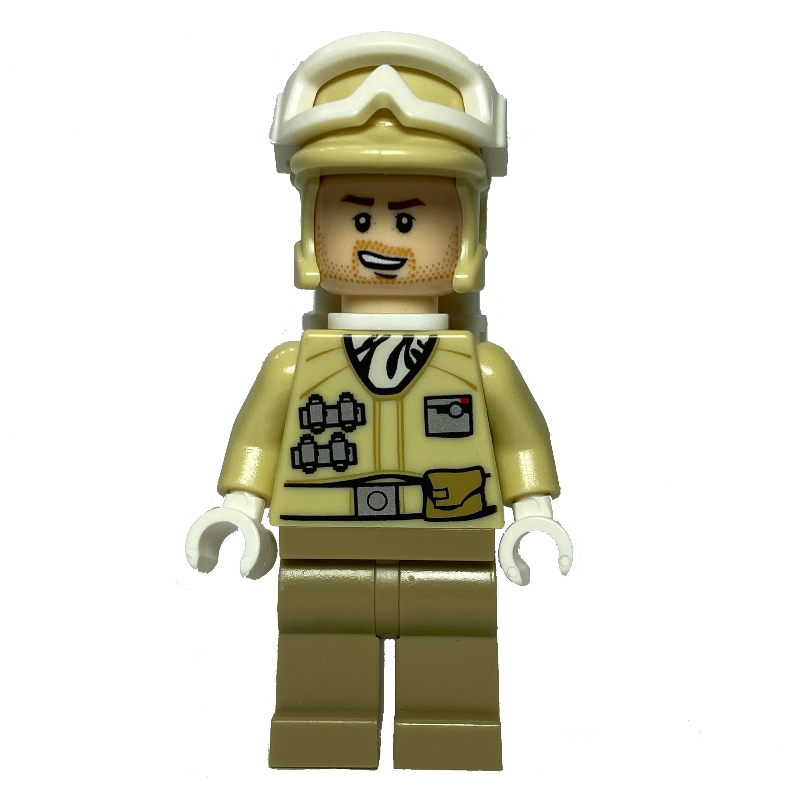 LEGO Rebel Trooper in Hoth Uniform, Tan Hat, Beard Stubble (fig-003981)
