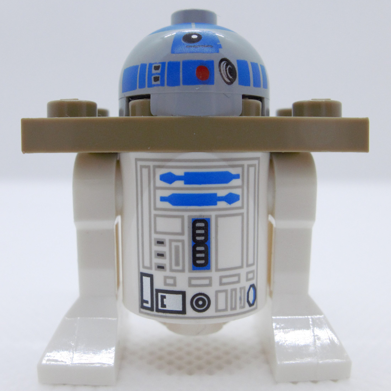 LEGO Astromech Droid, R2-D2, Light Bluish Gray Dome, Dark Tan Serving Tray (fig-004007)