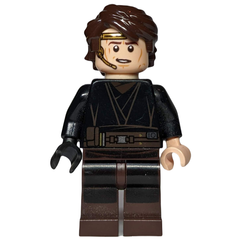LEGO Anakin Skywalker, Black Robe, Dark Brown Legs, Printed Headset (fig-004031)