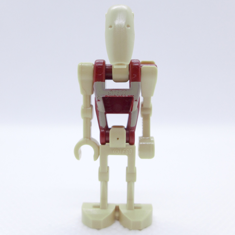 LEGO Battle Droid Security, Dark Red Torso with Tan Print, One Bent Arm, One Straight Arm (fig-004041)