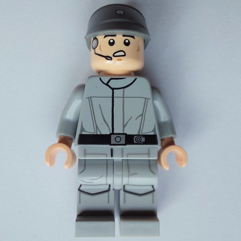LEGO Imperial Crew, Light Bluish Gray Uniform, Dark Bluish Gray Cap, Plain Arms (fig-004056)