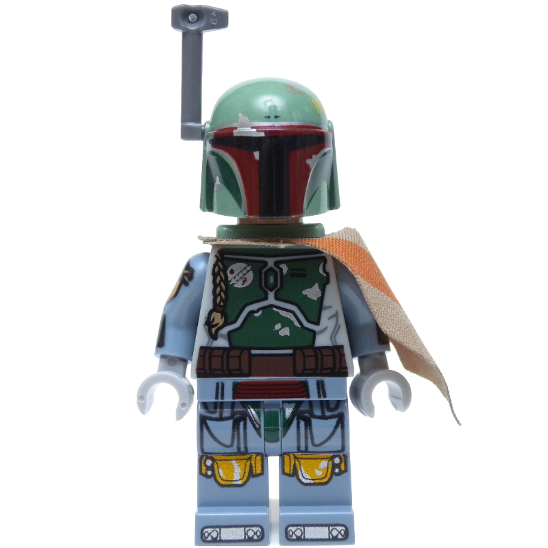 LEGO Boba Fett, Helmet, Jetpack Neckwear, Dark Tan Pauldron, Printed Arms, Smile (fig-004085)