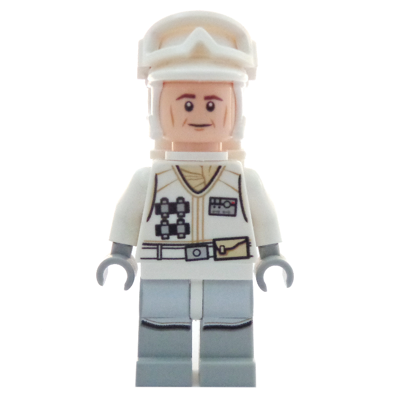 LEGO Rebel Trooper in Hoth Uniform, White Hat, White Jacket, Cheek Lines (fig-004131)