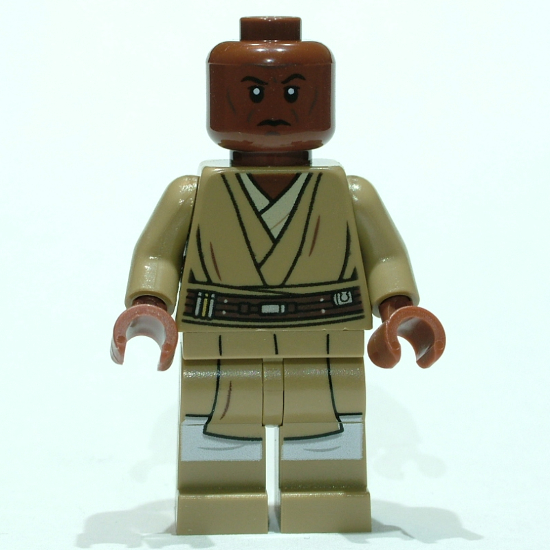 LEGO Mace Windu, Dark Tan Printed Legs, Closed Mouth (fig-004162)