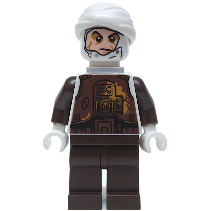 LEGO Dengar, White Head, Dark Brown Legs (fig-004171)