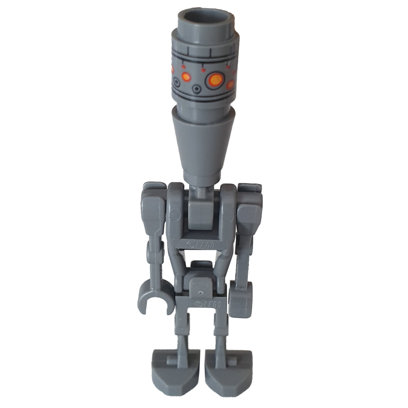LEGO IG-88, Printed Head, Tile with Clip and 1x1 Round Plate on Back (fig-004244)