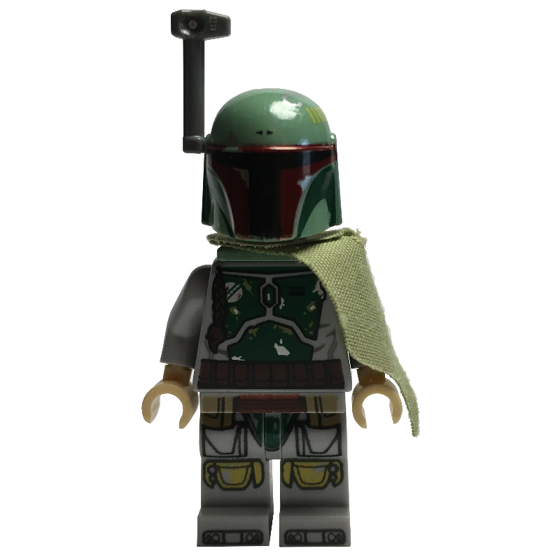 LEGO Boba Fett, Helmet, Jetpack Neckwear, Olive Green Pauldron, Light Bluish Gray Hips (fig-004251)