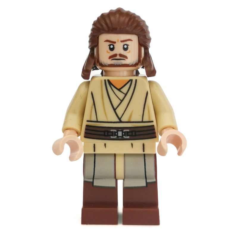 LEGO Qui-Gon Jinn, Printed Reddish Brown Legs, No Cape (fig-004262)