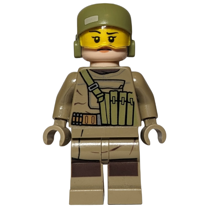 LEGO Resistance Soldier, Female, Olive Green Helmet (fig-004279)