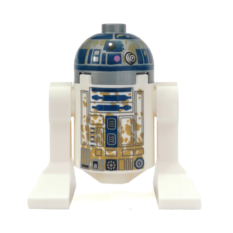 LEGO Astromech Droid, R2-D2, Flat Silver Dome, Mud Stains (fig-004306)