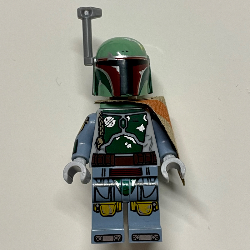 LEGO Boba Fett, Helmet, Jetpack Neckwear, Dark Tan Pauldron, Printed Arms, Stern (fig-004345)
