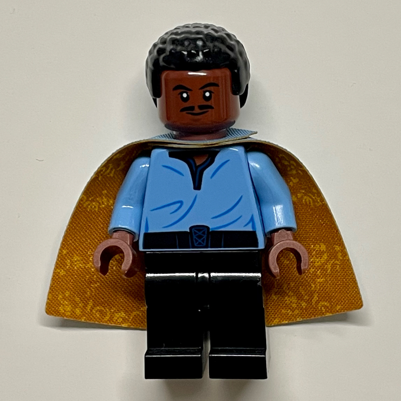 LEGO Lando Calrissian, Sand Blue and Dark Orange Cape (fig-004347)