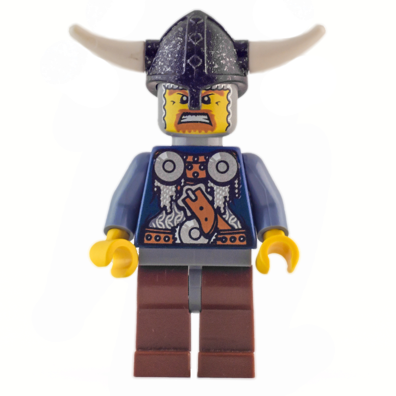 LEGO Viking Warrior - Armour, Sand Blue Arms, Reddish Brown Legs (fig-004382)