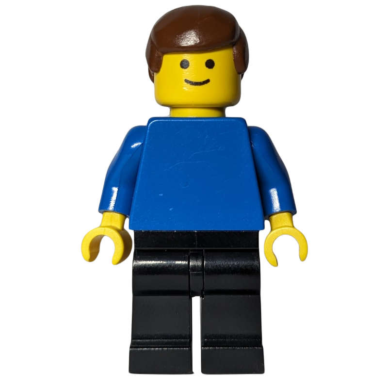 LEGO Man - Blue Torso, Black Legs (fig-004387)