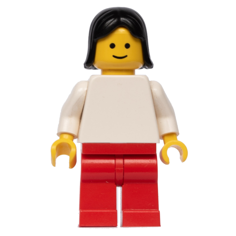 LEGO Woman - White Torso, Red Legs (fig-004388)