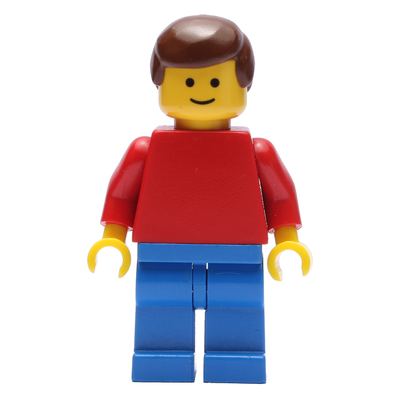 LEGO Man - Red Torso, Blue Legs (fig-004390)