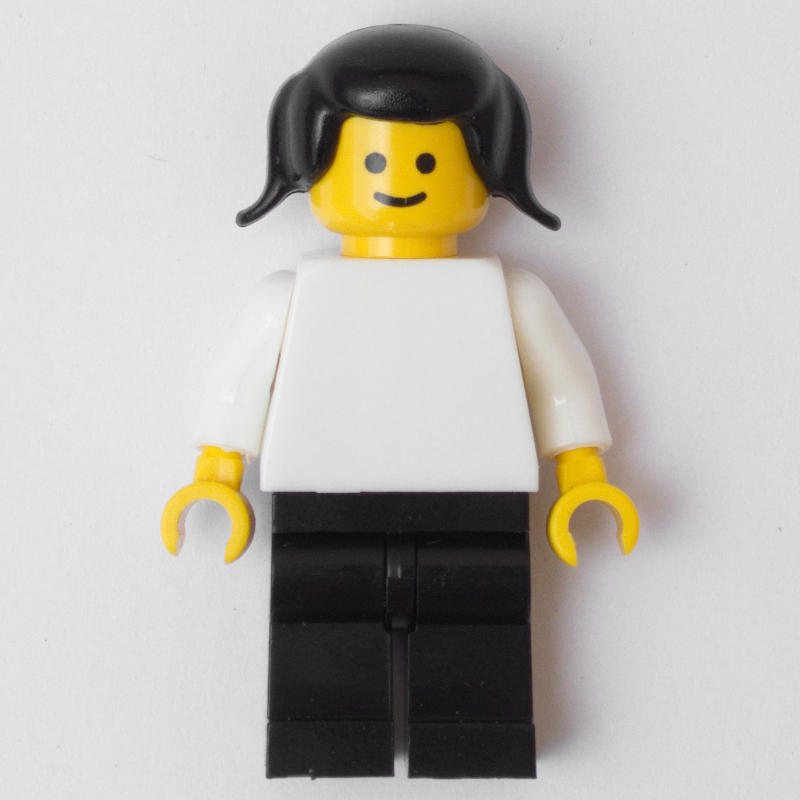 LEGO Woman - White Torso, Black Legs (fig-004391)