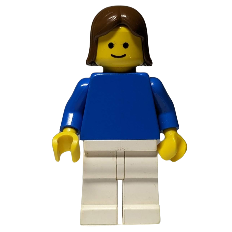 LEGO Woman - Blue Torso, White Legs (fig-004394)