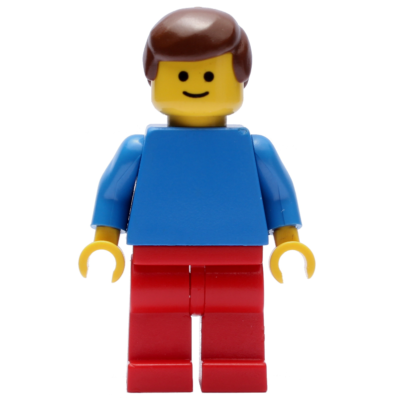 LEGO Man - blue Torso, Red Legs (fig-004398)