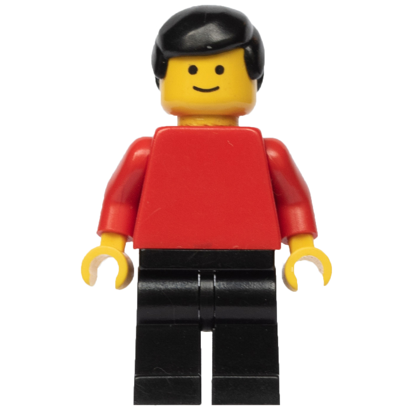 LEGO Man - Red Torso, Black Legs (fig-004400)
