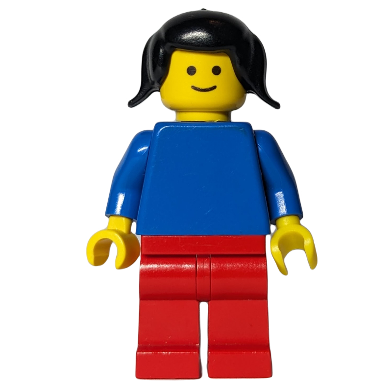 LEGO Woman - Blue Torso, Red Legs (fig-004401)