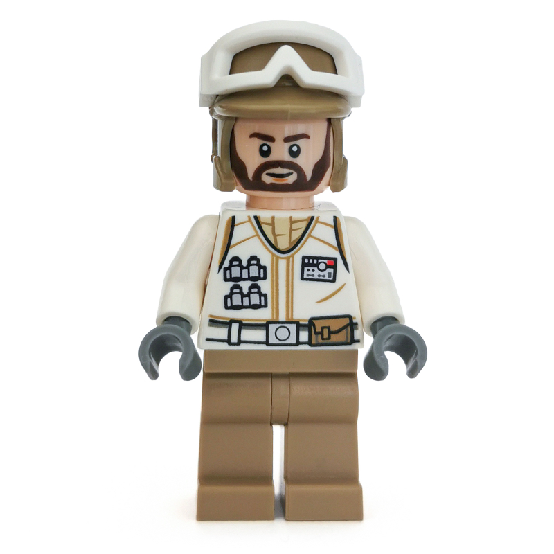 LEGO Rebel Trooper in Hoth Uniform, Dark Tan Hat, Dark Brown Beard (fig-004409)
