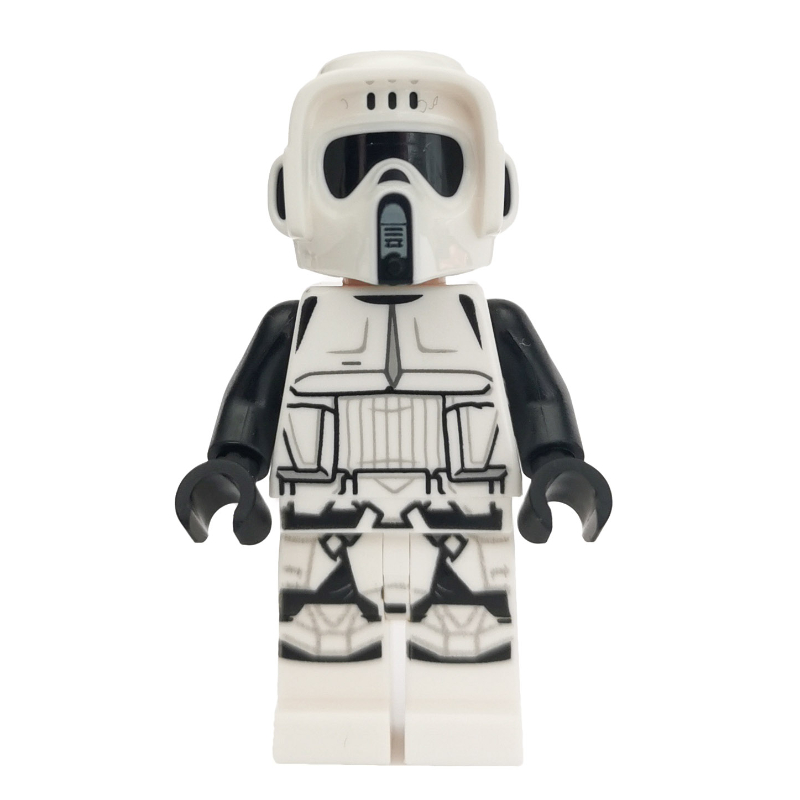 LEGO Scout Trooper, Dual Molded White and Black Helmet, Open Mouth (fig-004410)