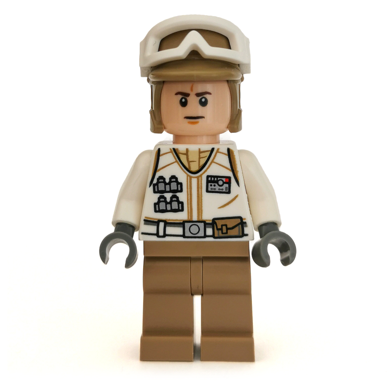 LEGO Rebel Trooper in Hoth Uniform, Dark Tan Hat, Frown (fig-004434)